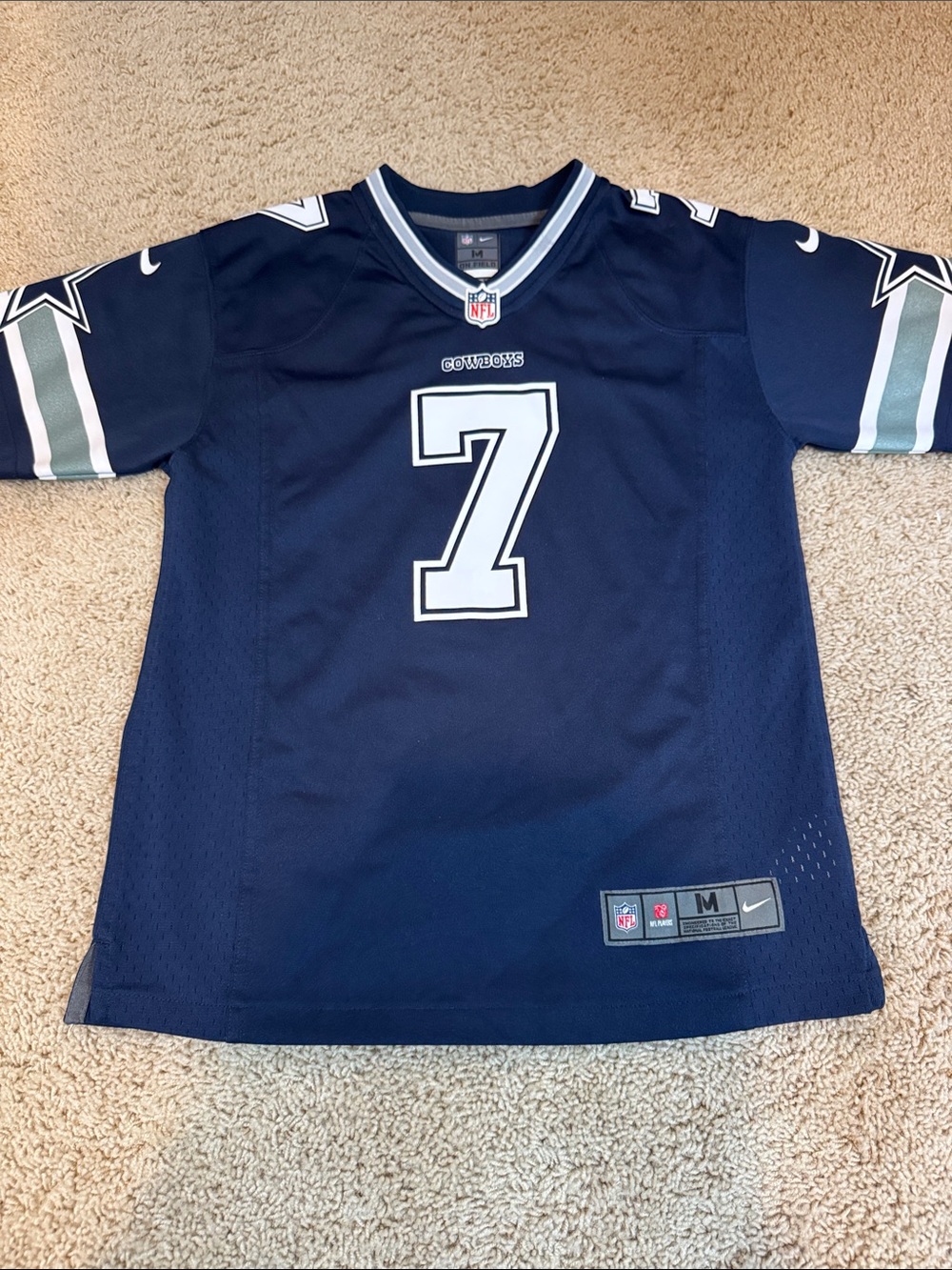 Nike Cowboys “Diggs” Youth Navy and White #7 Football Jersey